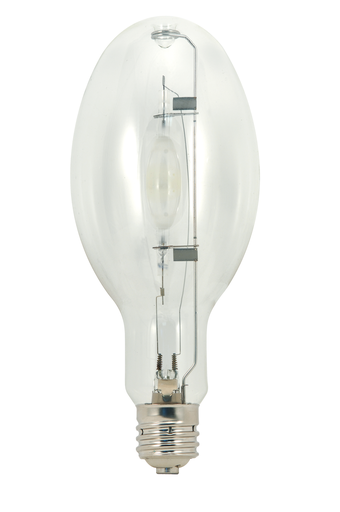 Product image for Satco S5838 200 Watt; Metal Halide HID; Mogul base; ED28; Clear; 65 CRI; 4200K
