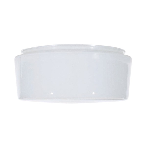 Product image for Satco 50/334 6 in.; White Drum Glass Shade; 6-5/8 in.; Diameter; 5-7/8 in.; Fitter; 3-1/2 in.; Height; Sprayed Inside White
