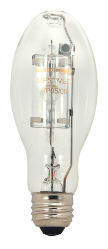 Product image for Satco S5860 150W Metal Halide HID; Medium base; ED17; Clear; 65 CRI; 4000K