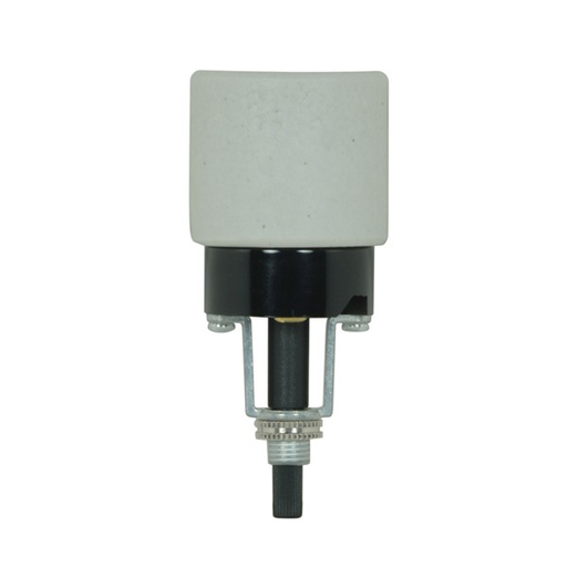 Product image for Satco 80/1755 Bottom Turn Knob Socket; Phenolic And Porcelain Shell; Screw Terminals; 1/8 IP; 2-1/2" Height; 1-1/2" Diameter; 660W; 250V