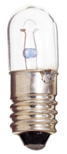 Product image for Satco S6913 0.12 Watt miniature; T3 1/4; 1000 Average rated hours; Miniature Screw base; 2 Volt