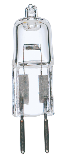 Product image for Satco S1986 20 Watt; Halogen; T3; Clear; 2000 Average rated hours; 260 Lumens; Bi Pin G4 base; 24 Volt