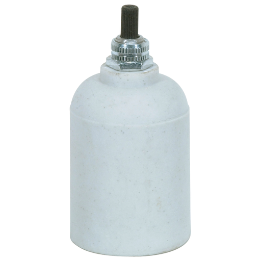 Product image for Satco 80/1157 Porcelain Bottom Turn Knob Socket; Turn Knob Switch; CSSNP Screw Shell; Unglazed; 660W; 250V