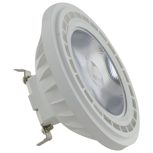 Product image for Satco S12246 12 Watt; AR111; COB LED; 850 Lumens; G53 Base; 80 CRI; 3000K; 12 Volt; 12 Degree Spotlight Bulb