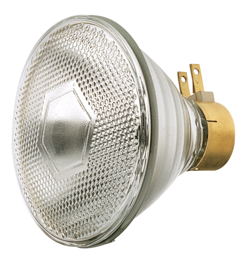 Product image for Satco S4803 120 Watt PAR38 Incandescent; Clear; 2000 Average rated hours; 1740 Lumens; Side Prong base; 120 Volt