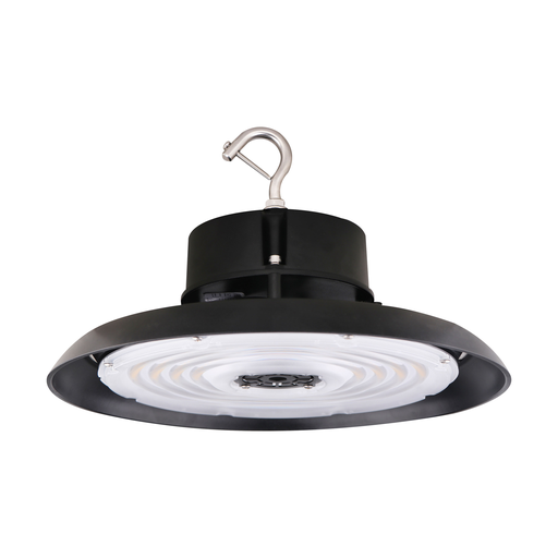 Product image for Nuvo 65/781R1 100W UFO LED High Bay; 14000 Lumens; 4000K; 120-277 Volt; 0-10V Dimmable; Black Finish