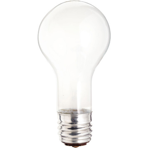 Product image for Satco S1822 100/200/300W PS25 Incandescent; White; 1200 Average rated hours; Mogul base; 120 Volt