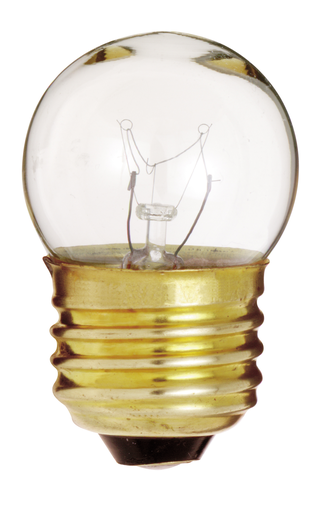 Product image for Satco S3606 7.5W S11 Incandescent; Clear; 2500 Average rated hours; 40 Lumens; Medium base; 120 Volt