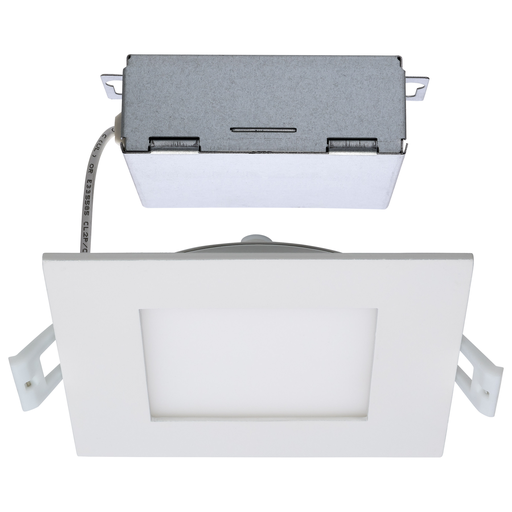 Product image for Satco S11829 10 Watt; LED Direct Wire Downlight; Edge-lit; 4 inch; CCT Selectable; 120 volt; Dimmable; Square; Remote Driver