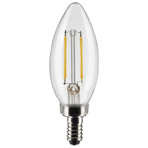 S21262 - 3 Watt B11 LED - Clear - Candelabra base - 90 CRI - 2700K - 120 Volt