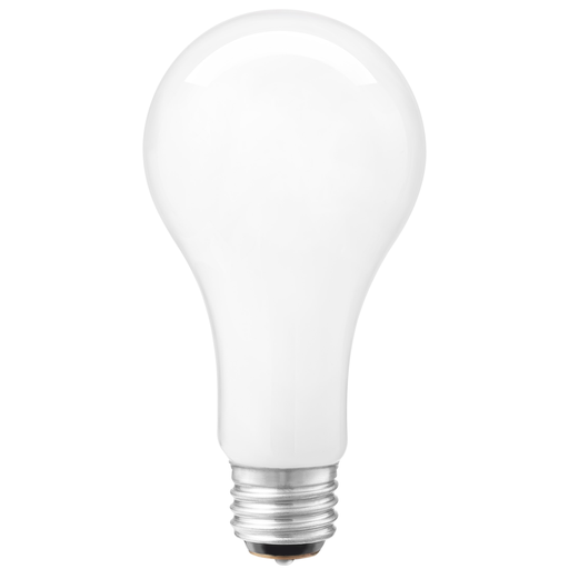 Product image for Satco S1820 30/70/100 Watt A21 Incandescent; White; 2500 Average rated hours; Medium base; 120 Volt