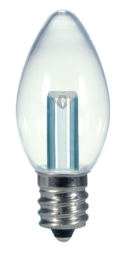 Mayer-DDS-0.5 Watt LED - C7 - Clear - 2700K - Candelabra base - 120 Volt - Carded-1