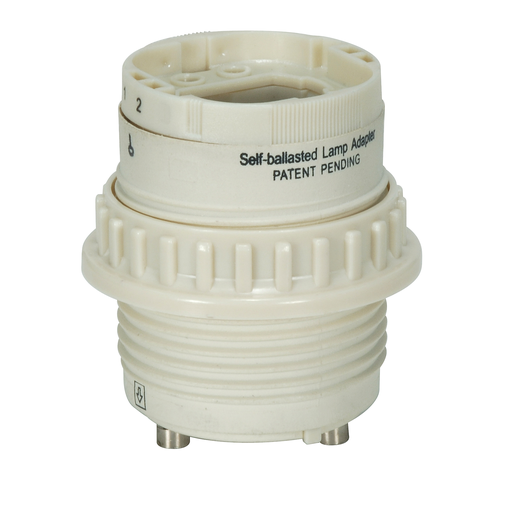 Product image for Satco 80/1849 Self-Ballasted Lamp Adapter; Phenolic w/Uno Ring G24q-1 & GX24q-1 60Hz, 0.15A