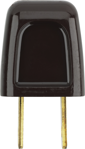 Product image for Satco 90/632 Quick Connect Plug; Non Polarized; 18/2-SPT-1; 10A-125V; Brown Finish