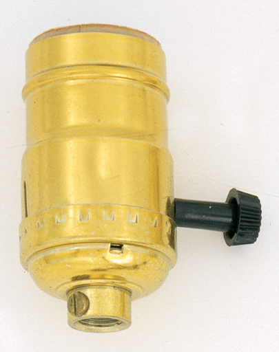 Product image for Satco S70/413 Standard Socket With Turn Knob; Brite Gilt Finish