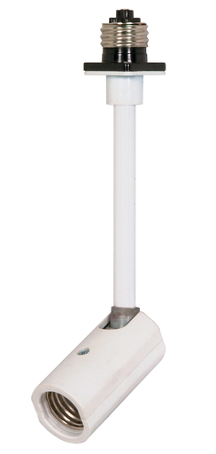 Product image for Satco SF77/608 Recessed Light Converter; 4-1/4 in. Extension; Medium Base; Carded - White Finish