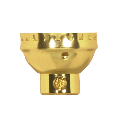 Product image for Satco 80/1436 Aluminum Cap With Paper Liner; 1/4 IP With Set Screw; Brite Gilt Finish