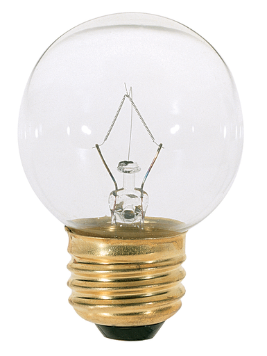 Product image for Satco S3839 40 Watt G16 1/2 Incandescent; Clear; 1500 Average rated hours; 370 Lumens; Medium base; 120 Volt