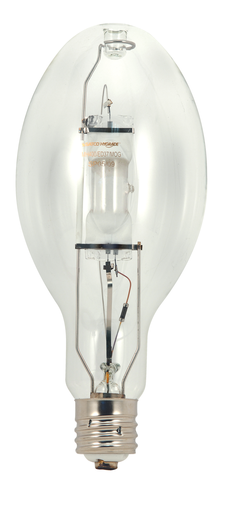 Product image for Satco S5888 400 Watt; Metal Halide HID; Mogul extended base; ED28; Clear; 65 CRI; 4200K