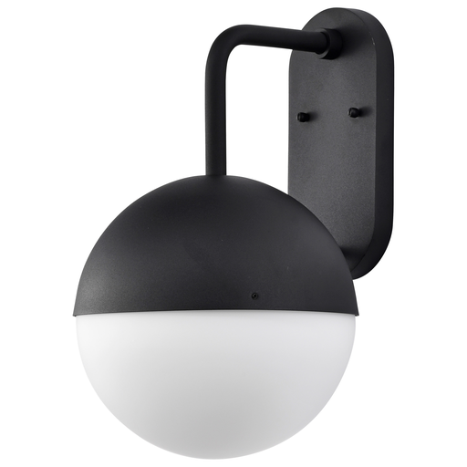 Product image for Satco 62/1617 Atmosphere; 10W LED; Large Wall Lantern; Matte Black with White Opal Glass