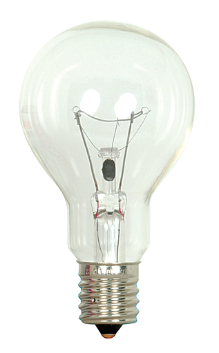 Product image for Satco S4166 60W A15 Incandescent; Clear; 1000 Average rated hours; 700 Lumens; Intermediate base; 130 Volt