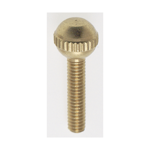 Product image for Satco 90/038 Solid Brass Thumb Screw; Burnished and Lacquered; 8/32 Ball Head; 3/4" Length