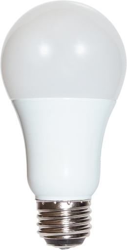Product image for Satco S9318 3 Watt/9 Watt/12 Watt; A19 LED; 3-way; Frosted; 4000K; Medium base; 220 deg. Beam Angle; 120 Volt