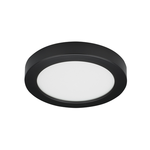 Product image for Satco S21528 13.5 watt; 7" Flush Mount LED Fixture; 3000K; Round Shape; Black Finish; 120 volts