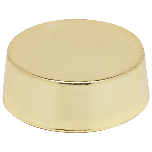 Product image for Satco 90/1050 1" Plain Knob; 1/8 IP; 3/8" Height; Polished Brass Finish