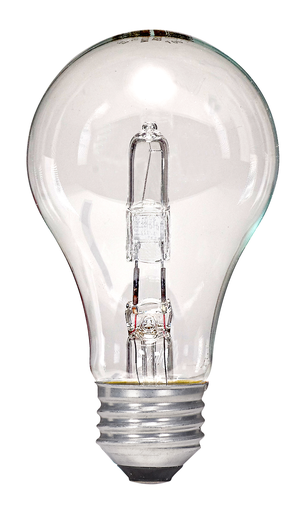 Product image for Satco S2401 29W Halogen; A19; Clear; 1000 Average rated hours; 430 Lumens; Medium base; 120 Volt; 2-Pack