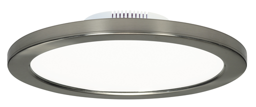 Product image for Satco S9883 12 watt; 7" Flush Mount LED Fixture; 3000K; Brushed Nickel finish; 120/277 volts