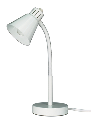 Product image for Satco 60/841 Small Gooseneck Desk Lamp; 1 Light; White