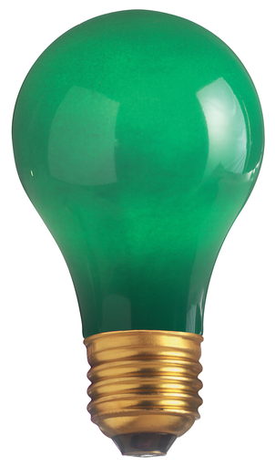 Product image for Satco S4986 60 Watt A19 Incandescent; Ceramic Green; 2000 Average rated hours; Medium base; 130 Volt