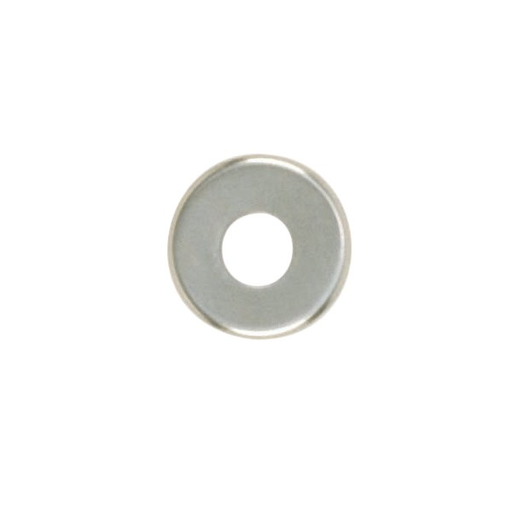 Product image for Satco 90/361 Steel Check Ring; Curled Edge; 1/8 IP Slip; Nickel Plated Finish; 1" Diameter