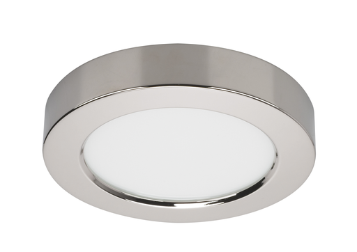 Product image for Satco S21525 10.5 watt; 5.5" Flush Mount LED Fixture; 3000K; Round Shape; Polished Chrome Finish; 120 volts