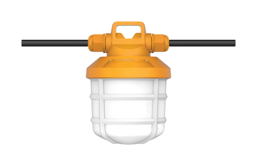 S28976 - 50 Watt LED High-Lumen Industrial / Commercial String Light - 5 Inter-Connected Lamps - 5000K - Integrated Cord / Plug - 120 Volt