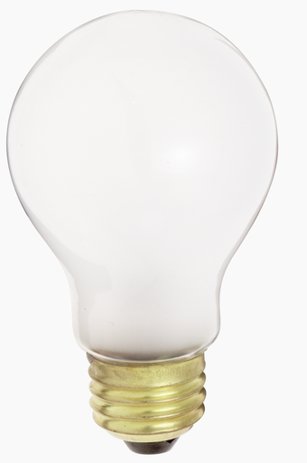Product image for Satco S5011 50 Watt A19 Incandescent; Frost; 1500 Average rated hours; 540 Lumens; Medium base; 12 Volt