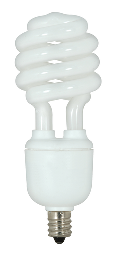 Product image for Satco S7365 13 Watt; Mini Spiral Compact Fluorescent; 4100K; 82 CRI; Candelabra base; 120 Volt