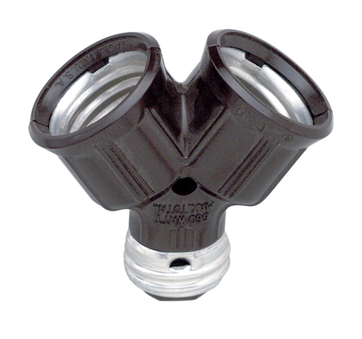 Product image for SAT 90/1121 SINGLE TO TWIN LAMPHOLDER-BROW