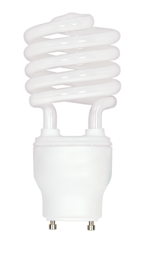Product image for Satco S8232 23 Watt; Mini Spiral Compact Fluorescent; 3500K; 82 CRI; GU24 base; 120 Volt