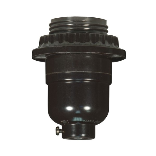 Product image for Satco 80/1759 3-Way Turn Knob; Phenolic; Full Uno Thread; 1/8 IP Cap With Metal Bushing; 2-7/8" Height; 1-5/16" Diameter; 250W; 250V