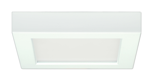 Product image for Satco S29327 10.5 watt; 5.5" Flush Mount LED Fixture; 3000K; Square Shape; White Finish; 120 volts