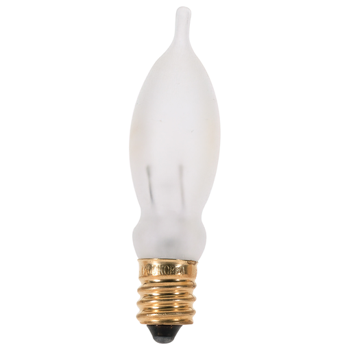 Product image for Satco S3242 7.5W CA5 Incandescent; Frost; 1500 Average rated hours; 35 Lumens; Candelabra base; 120 Volt