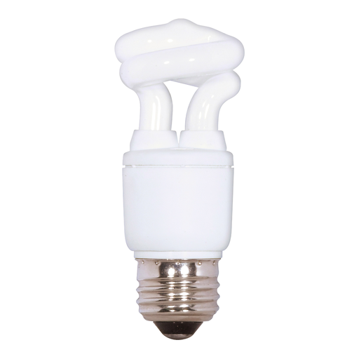 Product image for Satco S7263 5 Watt; Mini Spiral Compact Fluorescent; 5000K; 82 CRI; Medium base; 120 Volt