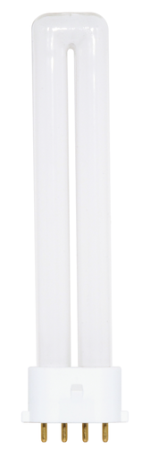 Product image for Satco S8365 9 Watt; pin-based Compact Fluorescent; 4100K; 82 CRI; 2G7 base