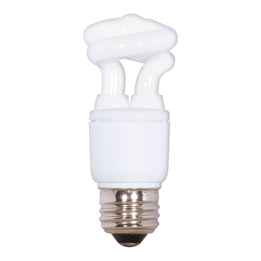 Product image for Satco S7262 5W Mini Spiral Compact Fluorescent; 4100K; 82 CRI; Medium base; 120 Volt