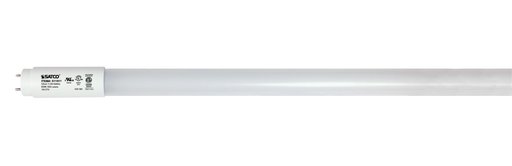 Product image for Satco S11911 11.5 Watt T8 LED; 3500K; Medium Bi Pin base; 50000 Average rated hours; 120-277 Volt; Type B; Ballast Bypass; Single or Double Ended Wiring