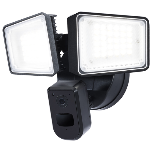 65-921 - Rectangular Security Light W/ Camera, Black