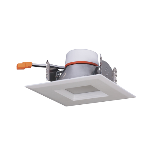 Product image for Satco S39759 7 watt LED Downlight Retrofit; 4 inch square shape; 5000K; 120 volt; White Finish