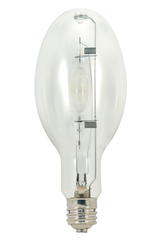 Product image for Satco S5822 125 Watt; Metal Halide HID; Mogul extended base; ED28; Clear; 65 CRI; 4200K